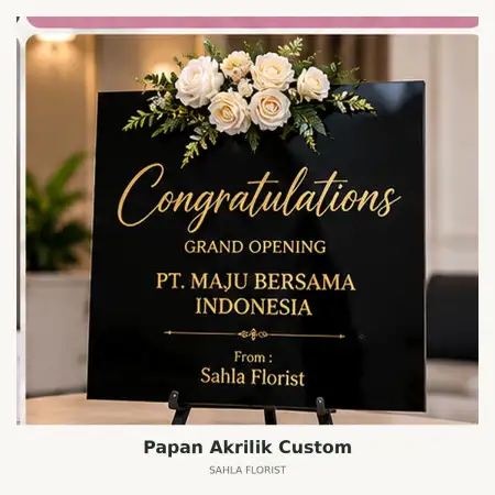 Papan Bunga Akrilik Magetan
